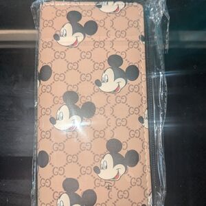 Mickey Mouse Patterned Long Wallet
